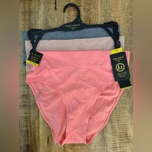 Kathy Ireland 3 pack comfort seamless high hi-cuts shaping panties NEW NWT 1x